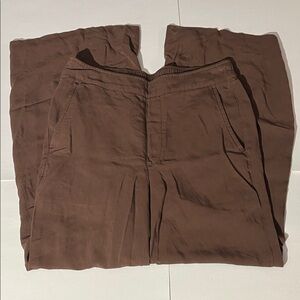 Old Navy Casual Wide Leg Pants Pull On Espresso Bark Medium Soft